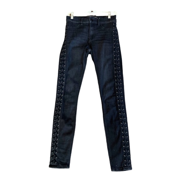 Express Black Denim High Rise Legging -Jeans! Size 4R - Picture 9 of 14